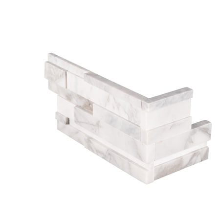 Msi Calacatta Cressa 3D Ledger Corner SAMPLE Honed Marble Wall Tile ZOR-PNL-0021-SAM